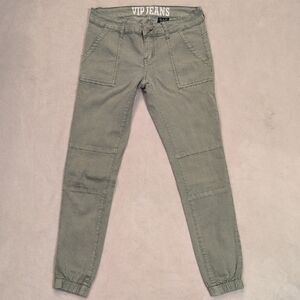 VIP Jeans Olive Green Relaxed Fit Pants, Size 7/8